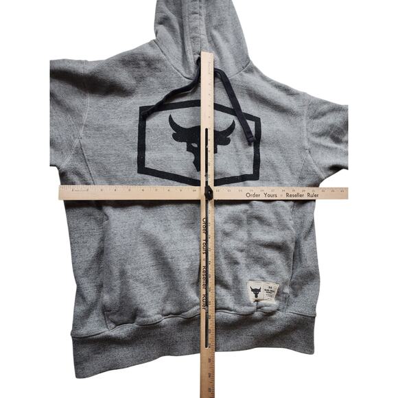 Under Armour Project Rock Hoodie Medium Sweatshirt Bull Blood Sweat Respect Gym - Picture 3 of 16